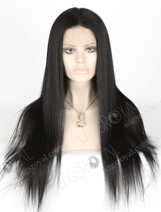 In Stock Indian Remy Hair 22" Yaki 1# Color Full Lace Wig FLW-01638-18360