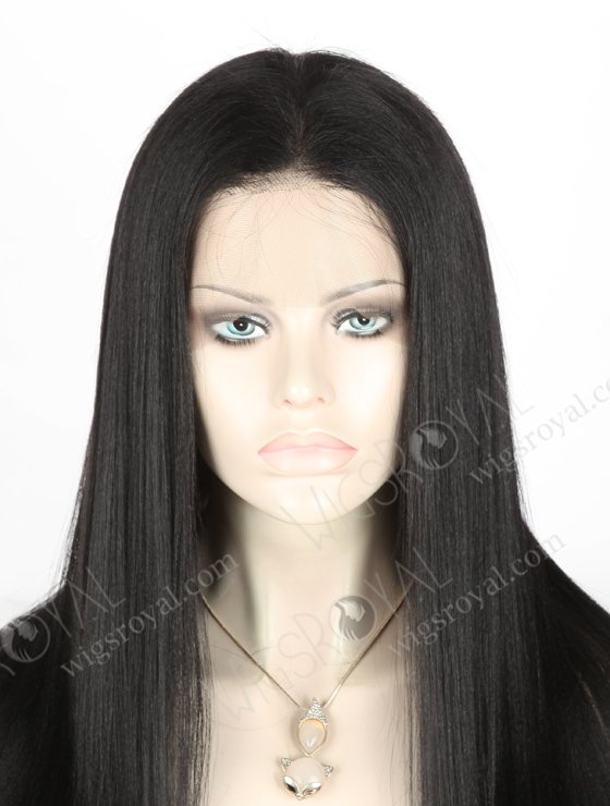In Stock Indian Remy Hair 22" Yaki 1# Color Full Lace Wig FLW-01638-18361