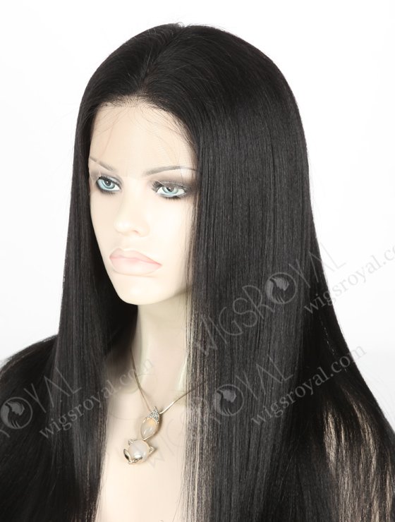 In Stock Indian Remy Hair 22" Yaki 1# Color Full Lace Wig FLW-01638-18362