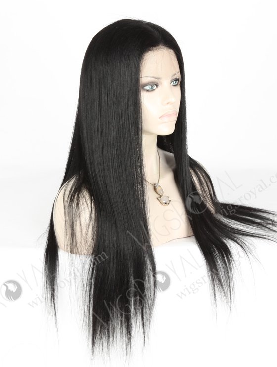 In Stock Indian Remy Hair 22" Yaki 1# Color Full Lace Wig FLW-01638-18364