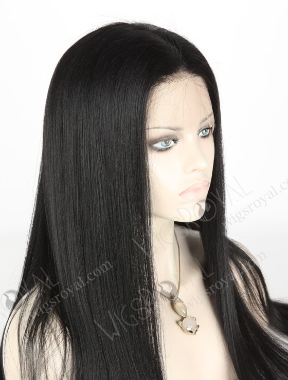 In Stock Indian Remy Hair 22" Yaki 1# Color Full Lace Wig FLW-01638-18367