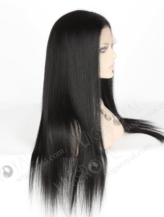 In Stock Indian Remy Hair 22" Yaki 1# Color Full Lace Wig FLW-01638-18366