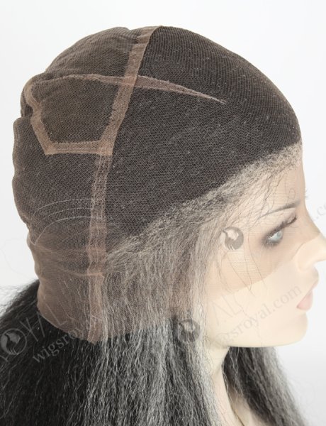 Grey Color Peruvian Virgin Hair Kinky Straight Full Lace Wigs WR-LW-124