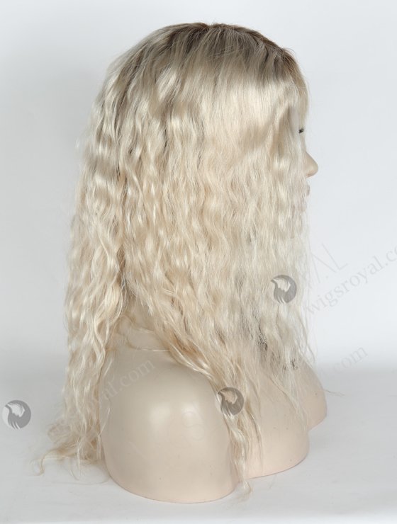 Root Color 9# With White Color 14'' European Virgin Silk Top Glueless Wigs WR-GL-058-18683