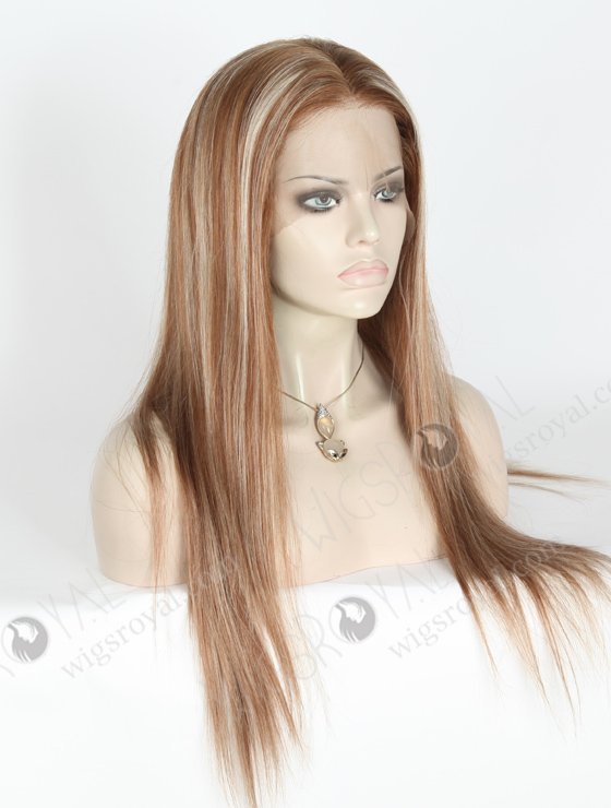 Highlight Color 20'' Peruvian Virgin Hair Straight Full Lace Wigs WR-LW-120-18614