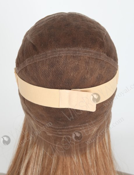 Brown Highlight Bayalage Color Human Hair Full Lace Wigs With Wide Elastic Band WR-LW-120