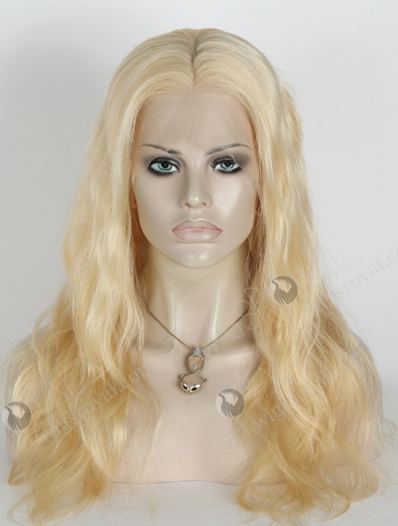Blonde Color Peruvian Virgin Hair Body Wave Full Lace Wigs For Caucasian WR-LW-119-18599