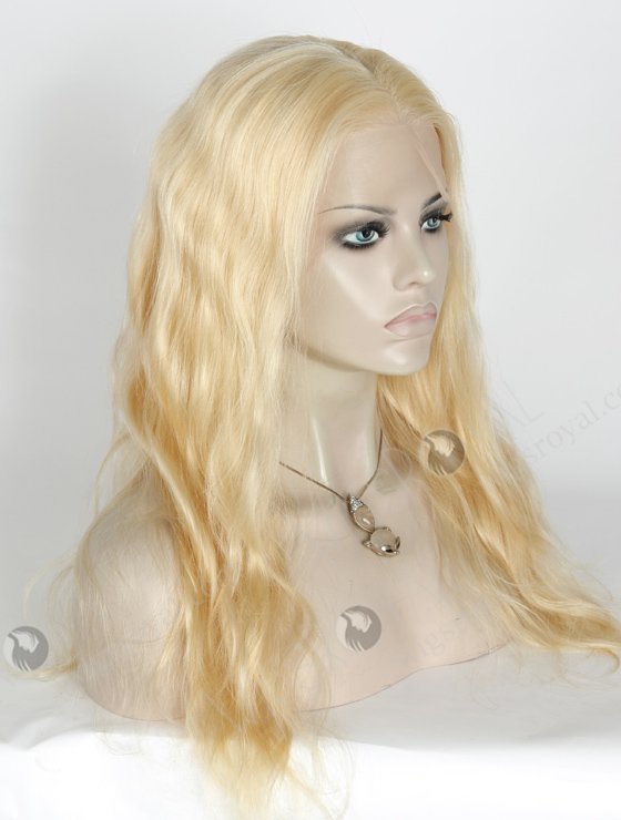 Blonde Color Peruvian Virgin Hair Body Wave Full Lace Wigs For Caucasian WR-LW-119-18603