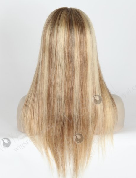 Highlight Blonde Color Raw Human Hair Straight Hidden Knots Glueless Wigs WR-GL-061