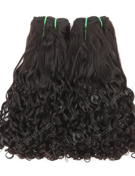 Top Quality 5A Grade Double Draw Natural Color Half Bouncy Curl Virgin Hair Extension WR-MW-193