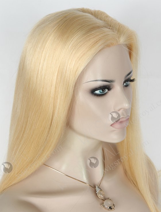In Stock European Virgin Hair 18" Straight 613# Color Silk Top  Glueless Wig GL-08034-18804