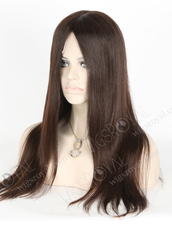 Best Natural Hair Wigs Online 18 Inch Straight | In Stock European Virgin Hair 18" Natural Straight Natural Color Lace Front Silk Top Glueless Wig GLL-08030-18864
