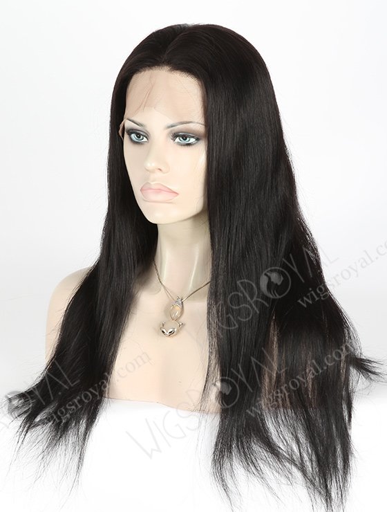 In Stock Indian Remy Hair 18" Straight Color #1b Silk Top Full Lace Wig STW-069-18877