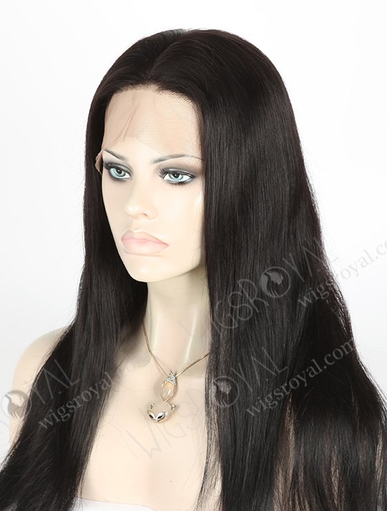 In Stock Indian Remy Hair 18" Straight Color #1b Silk Top Full Lace Wig STW-069-18878