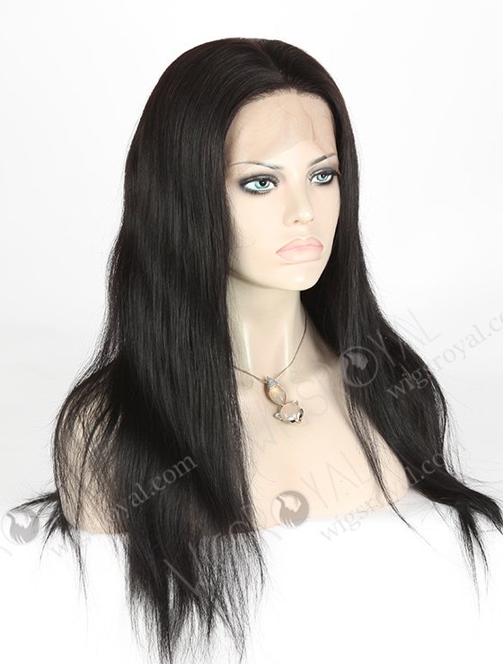 In Stock Indian Remy Hair 18" Straight Color #1b Silk Top Full Lace Wig STW-069-18880
