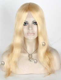 Good Quality Blonde Human Hair Wigs Best Wig Sites | In Stock European Virgin Hair 16" Straight 24# Color Lace Front Silk Top Glueless Wig GLL-08032