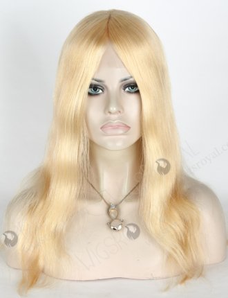 Good Quality Blonde Human Hair Wigs Best Wig Sites | In Stock European Virgin Hair 16" Straight 24# Color Lace Front Silk Top Glueless Wig GLL-08032