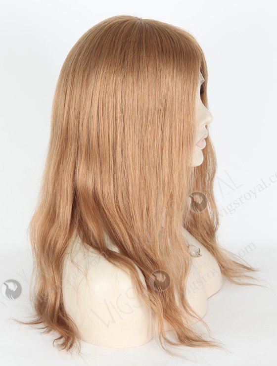 Best Brown Hair Wig for Women Petite Size Transparent lace Medium Length | In Stock European Virgin Hair 16" Straight 8a# Color Lace Front Silk Top Glueless Wig GLL-08031-18932