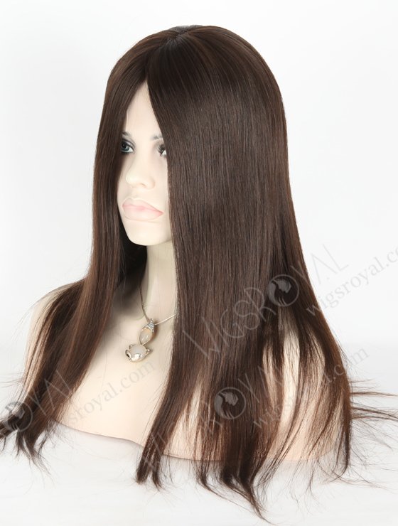 Best Quality Raw Virgin Hair Petite Wigs for Small Heads | In Stock European Virgin Hair 18" Natural Straight Natural Color Lace Front Silk Top Glueless Wig GLL-08033-18941