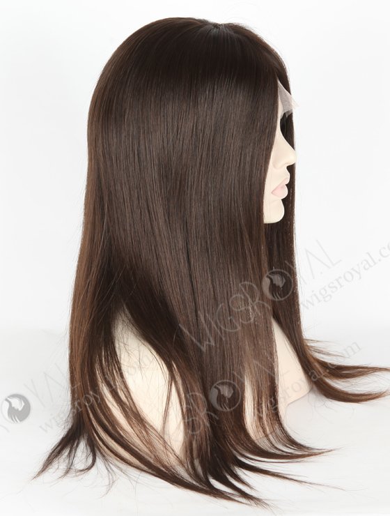 Best Quality Raw Virgin Hair Petite Wigs for Small Heads | In Stock European Virgin Hair 18" Natural Straight Natural Color Lace Front Silk Top Glueless Wig GLL-08033-18945
