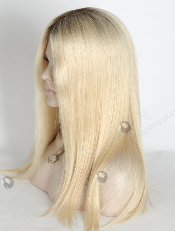 In Stock European Virgin Hair 16" Straight T9/60# Color Silk Top Glueless Wig GL-08089-18961