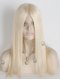 Quality Platinum Blonde Human Hair Wigs Caucasian | In Stock European Virgin Hair 16" Straight White Color Lace Front Silk Top Glueless Wig GLL-08038