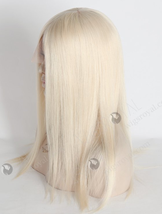 Quality Platinum Blonde Human Hair Wigs Caucasian | In Stock European Virgin Hair 16" Straight White Color Lace Front Silk Top Glueless Wig GLL-08038-18989