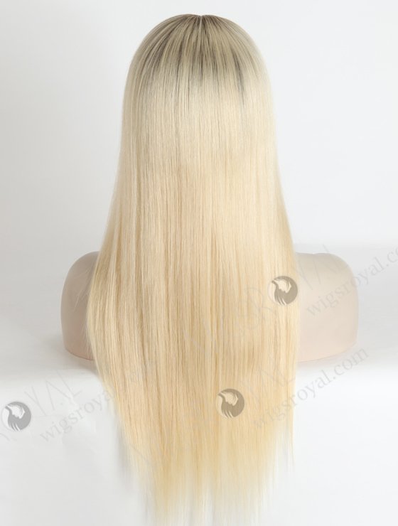 In Stock European Virgin Hair 18" Straight T9/60# Color Silk Top Glueless Wig GL-08090-18976