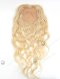 Best Quality Blonde Curly Human Hair Silk Toppers for Hair Loss | In Stock 5.5"*6" European Virgin Hair 16" Slight Wave 613# Color Silk Top Hair Topper-082