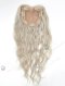 Platinum Gray Hair Pieces Toppers for Older Ladies Quality Real Hair | In Stock 5"*5.5" European Virgin Hair 14" Slight Wave Silver Color Silk Top Hair Topper-081