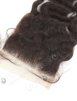 In Stock Indian Remy Hair 12" Deep Curl Natural Color Top Closure STC-402
