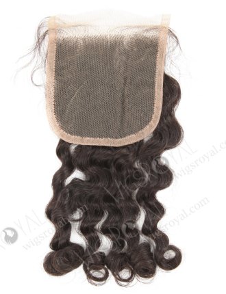 In Stock Indian Remy Hair 12" Deep Curl Natural Color Top Closure STC-402