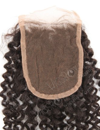 In Stock Indian Remy Hair 12" 7mm Curl Natural Color Top Closure STC-404