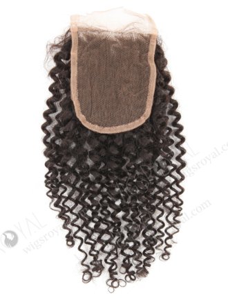 In Stock Indian Remy Hair 12" 7mm Curl Natural Color Top Closure STC-404