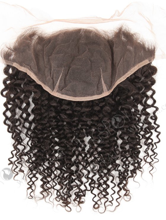 In Stock Indian Remy Hair 14" 7mm Curl Natural Color Lace Frontal SKF-110-19296