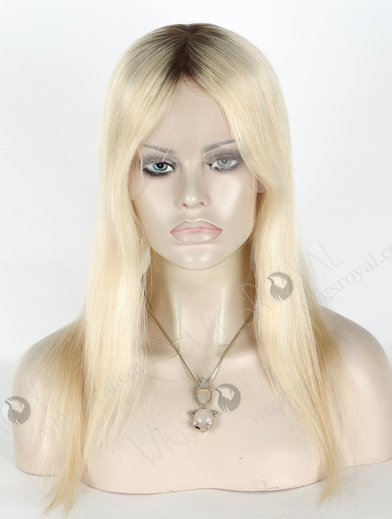 In Stock European Virgin Hair 14" Straight T9/60# Color Lace Front Silk Top Glueless Wig GLL-08034-19300