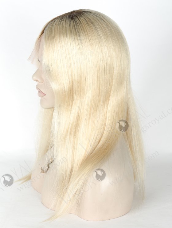 In Stock European Virgin Hair 14" Straight T9/60# Color Lace Front Silk Top Glueless Wig GLL-08034-19303