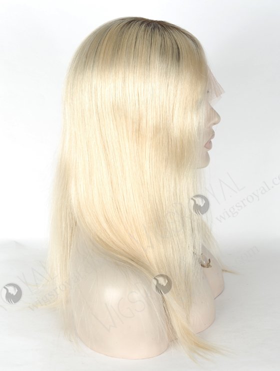 In Stock European Virgin Hair 14" Straight T9/60# Color Lace Front Silk Top Glueless Wig GLL-08034-19304