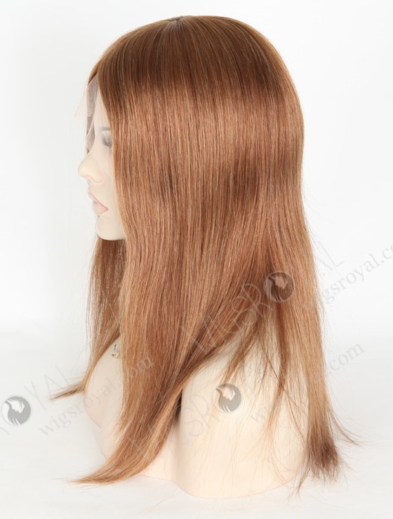 In Stock European Virgin Hair 14" Straight 6#/8# evenly blended Color Lace Front Silk Top Glueless Wig GLL-08035-19313