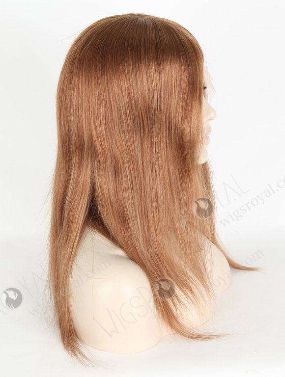In Stock European Virgin Hair 14" Straight 6#/8# evenly blended Color Lace Front Silk Top Glueless Wig GLL-08035-19316