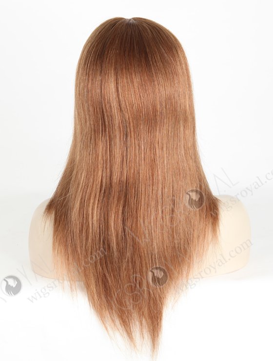In Stock European Virgin Hair 14" Straight 6#/8# evenly blended Color Lace Front Silk Top Glueless Wig GLL-08035-19317