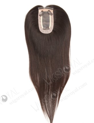Monofilament Topper | Mono Base Natural Color Human Hair Topper 2.75 by 5.25 | In Stock 2.75"*5.25" European Virgin Hair 16" Straight Natural Color Monofilament Hair Topper-089