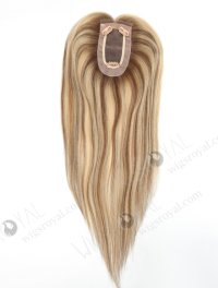 Mono Top Small Hair Toppers for Thinning Hair 16 Inch Blonde with Brown Lowlights Topper-093