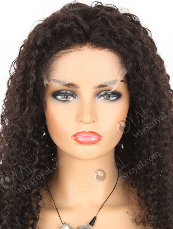 In Stock Brazilian Virgin Hair 22" Tight Curly Natural Color Lace Closure Wig CW-04009-19477