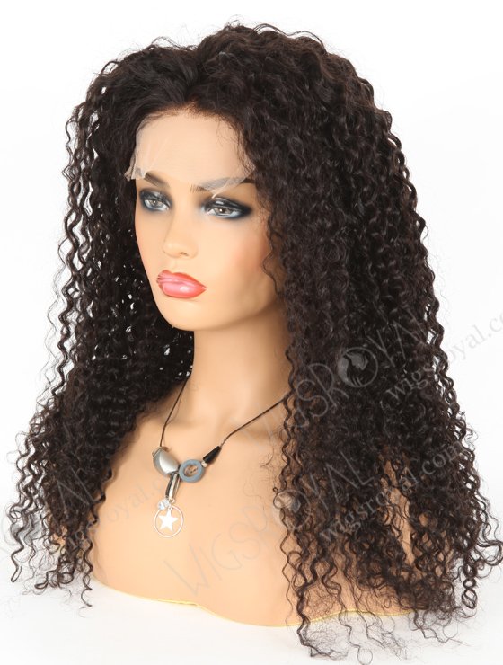 In Stock Brazilian Virgin Hair 22" Tight Curly Natural Color Lace Closure Wig CW-04009-19478