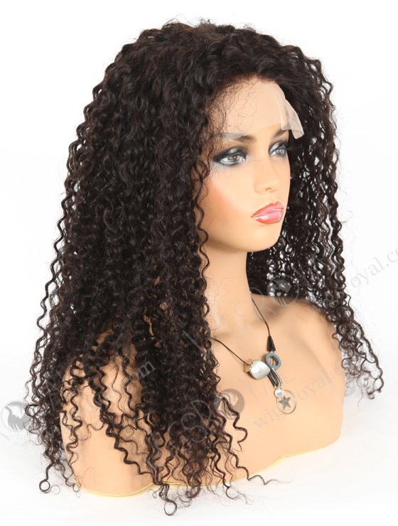 In Stock Brazilian Virgin Hair 22" Tight Curly Natural Color Lace Closure Wig CW-04009-19480