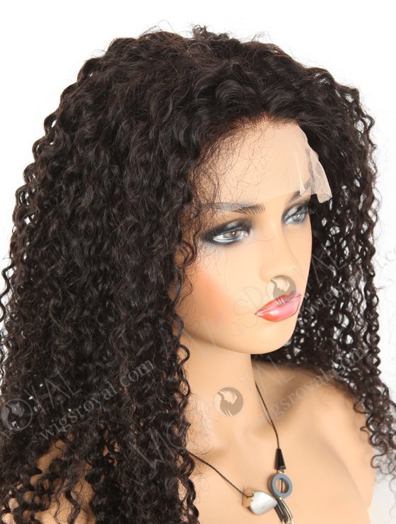 In Stock Brazilian Virgin Hair 22" Tight Curly Natural Color Lace Closure Wig CW-04009-19481