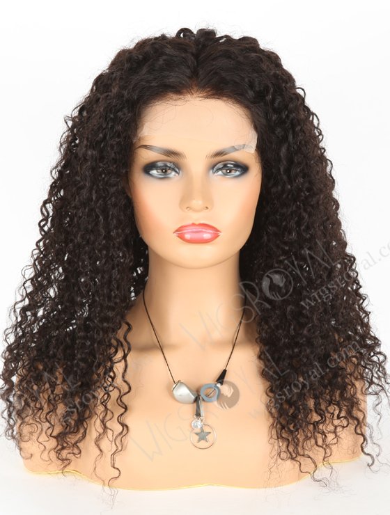 In Stock Brazilian Virgin Hair 20" Tight Curly Natural Color Lace Closure Wig CW-04008-19465