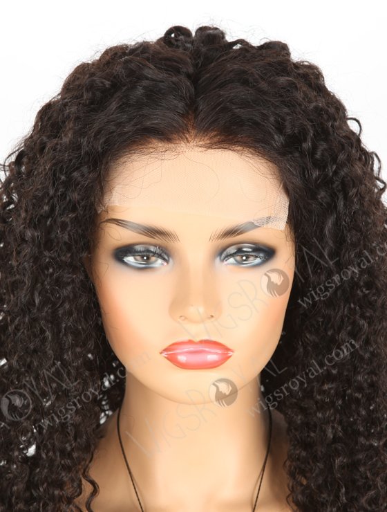 In Stock Brazilian Virgin Hair 20" Tight Curly Natural Color Lace Closure Wig CW-04008-19464