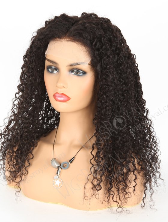 In Stock Brazilian Virgin Hair 20" Tight Curly Natural Color Lace Closure Wig CW-04008-19466